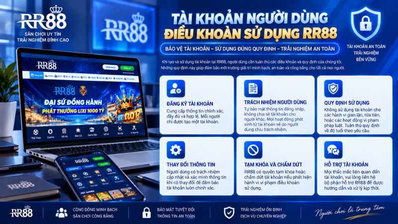 Tài khoản người dùng - Điều Khoản Sử Dụng RR88